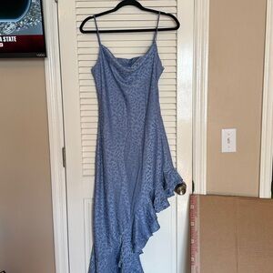 BHLDN Light Blue Textured Dress